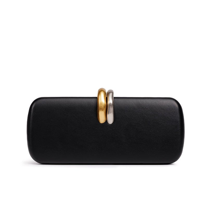 Pochette Structurée à Détails Or & Argent (MAC429)