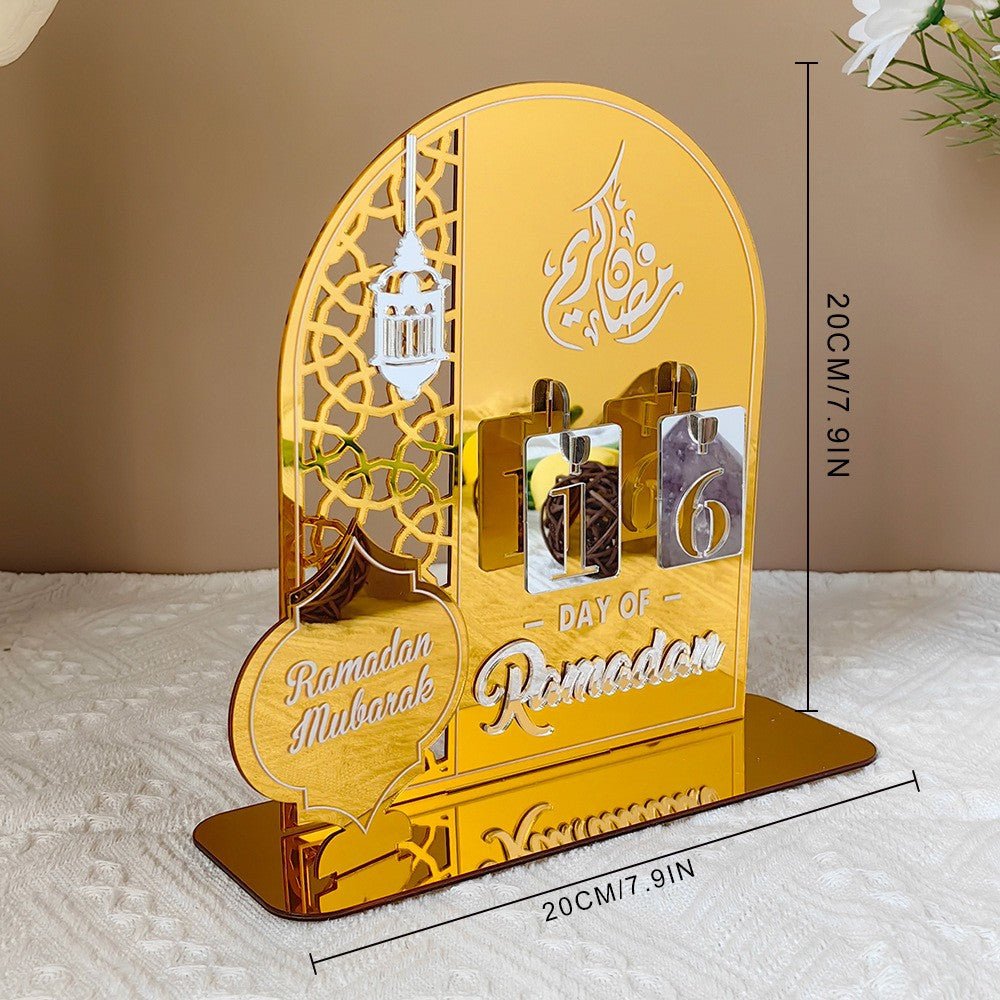 Ornement acrylique de compte à rebours créatif pour le Ramadan (MAC381)