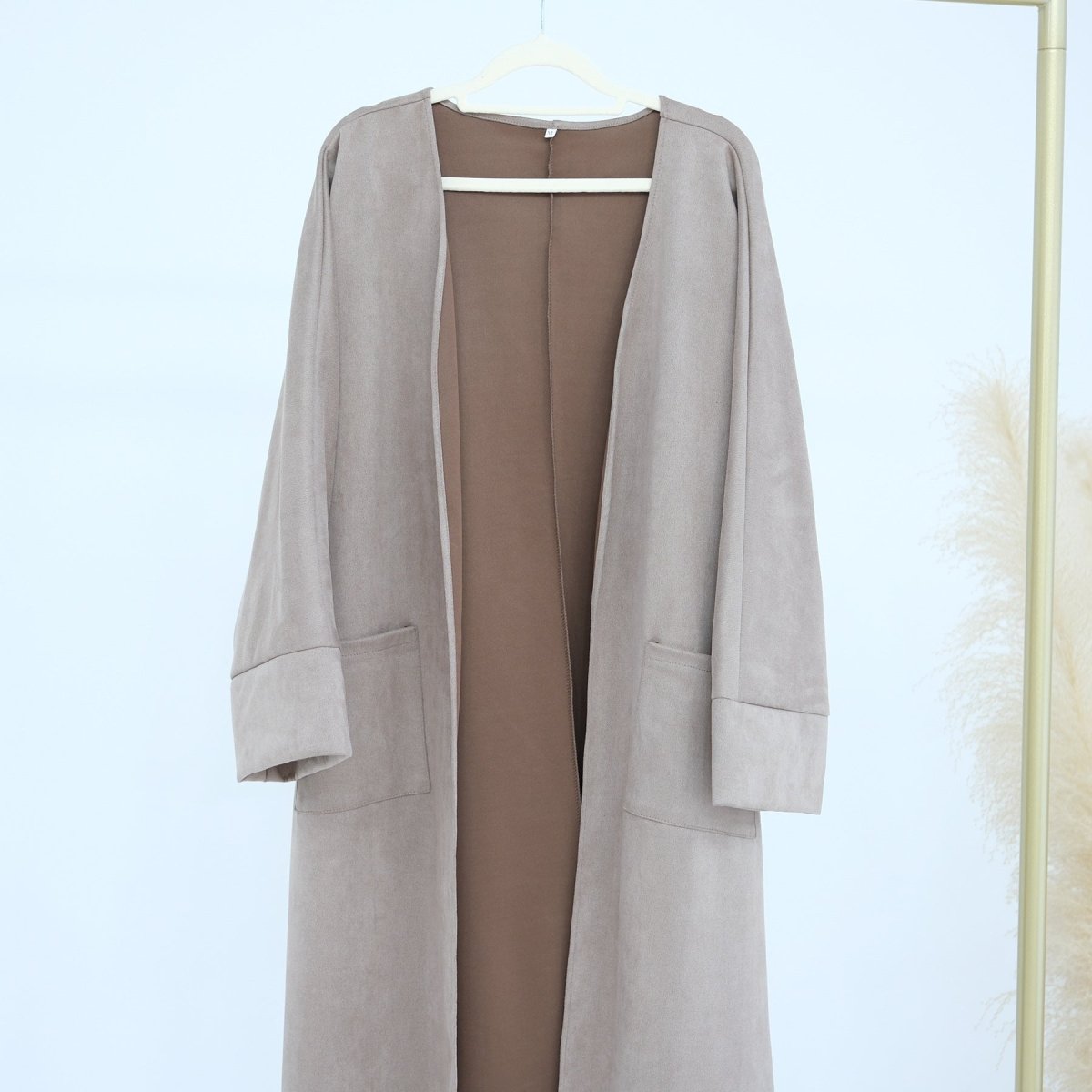 Cardigan Abaya Ouvert en Daim (MOA093)