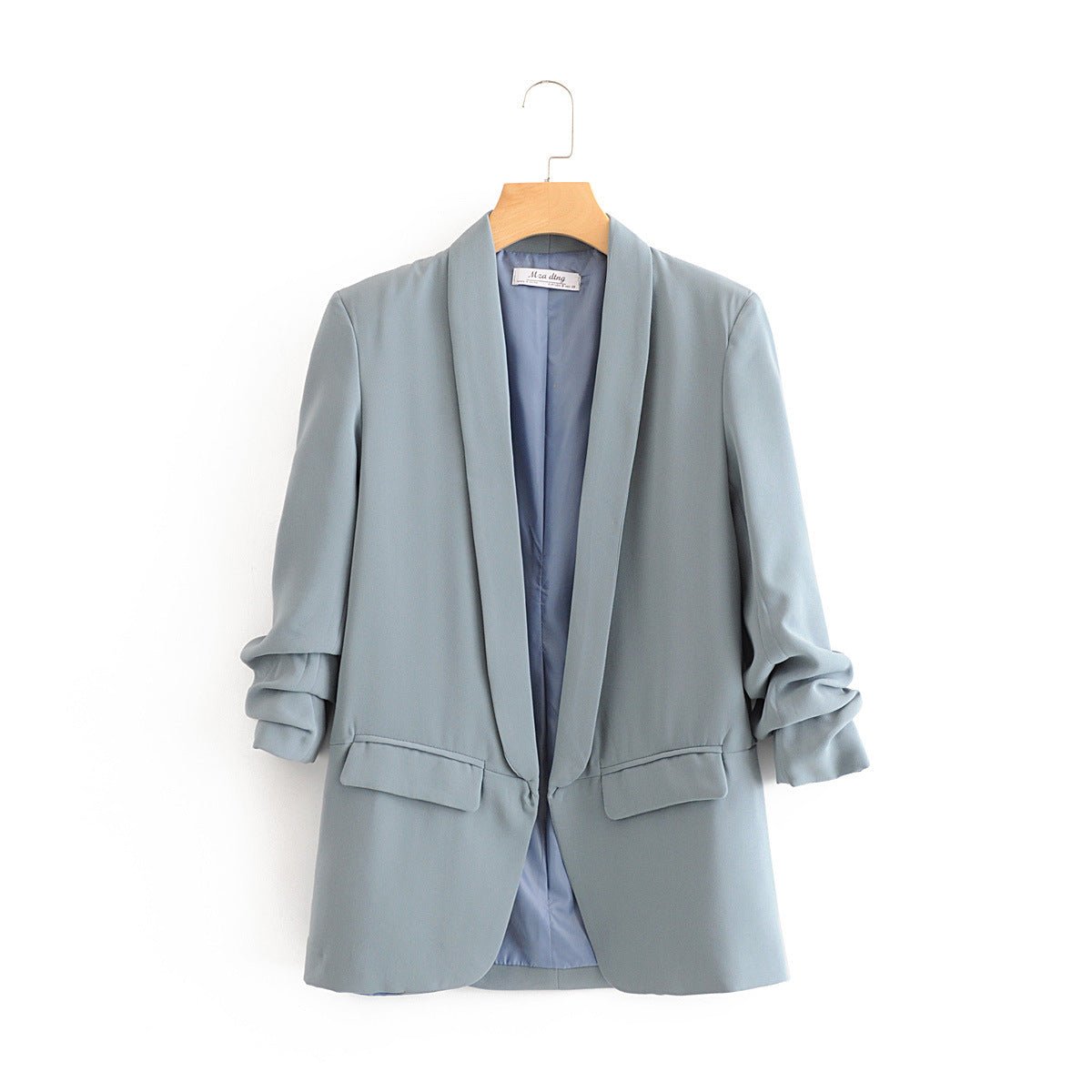Blazer à manches froncées | Veste longue à manches trois-quarts (MS241)
