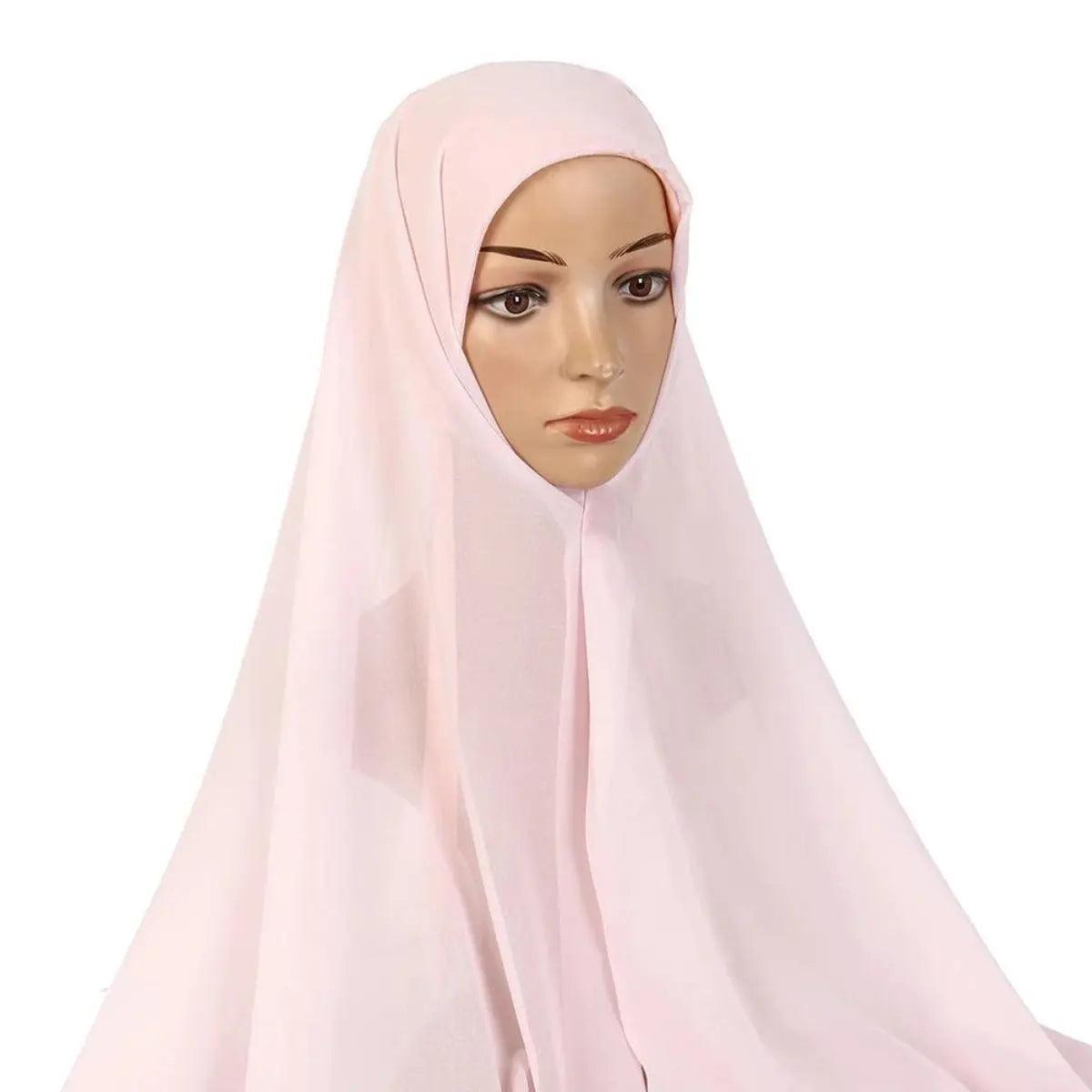 Hijab Instant en Mousseline avec Bonnet Intégré (MH004)
