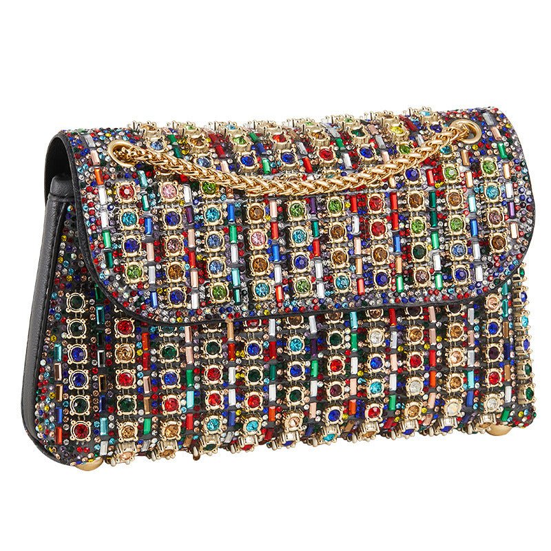 Sac pochette de soirée premium en strass cristal (MAC427)