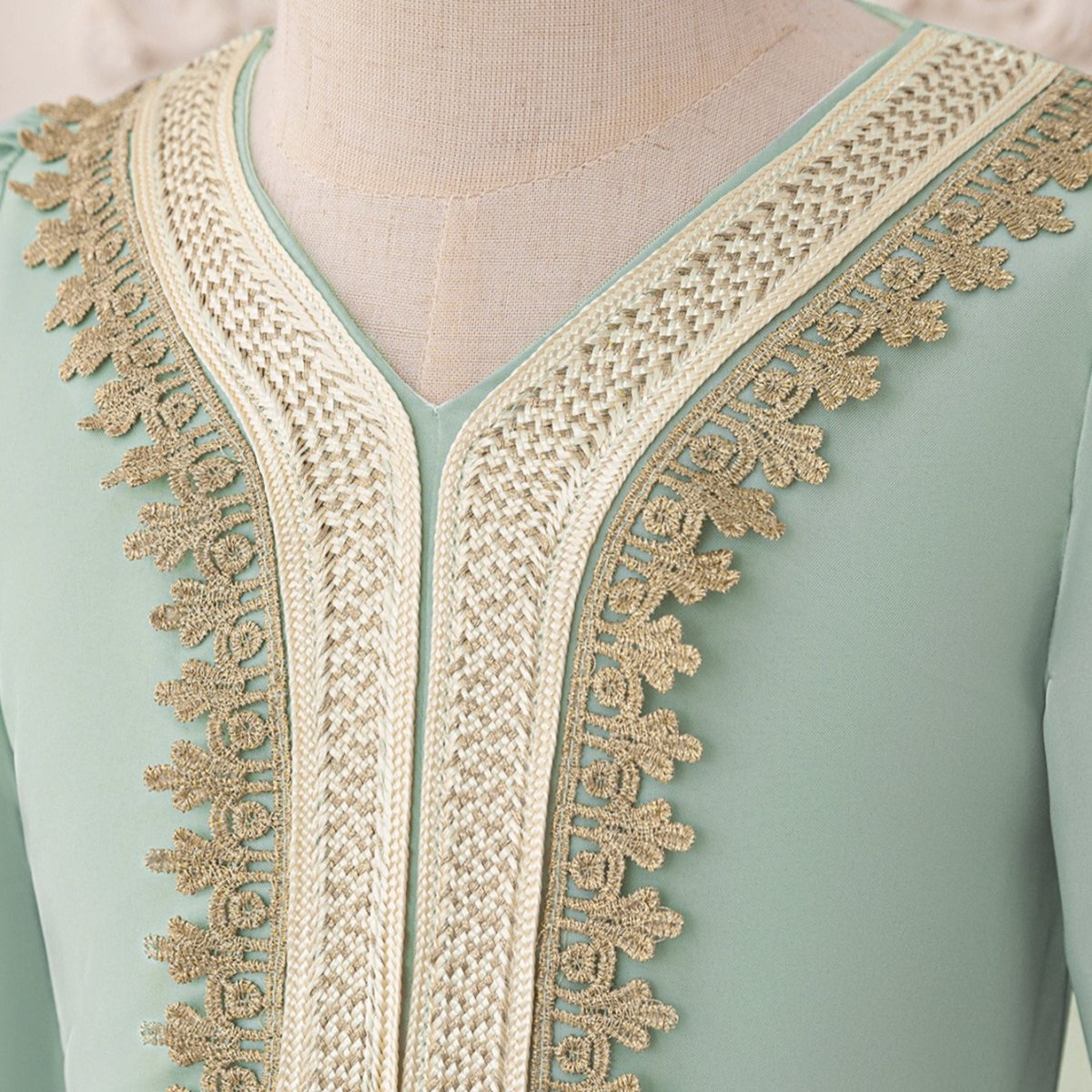 Robe Kaftan Brodée pour Filles (MKG019)