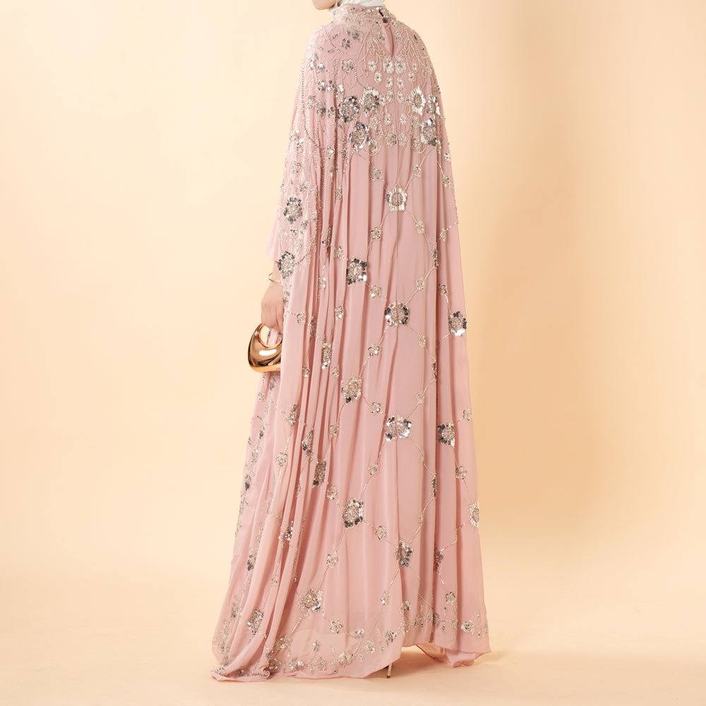 Abaya Batwing Brodée de Paillettes (MA454)