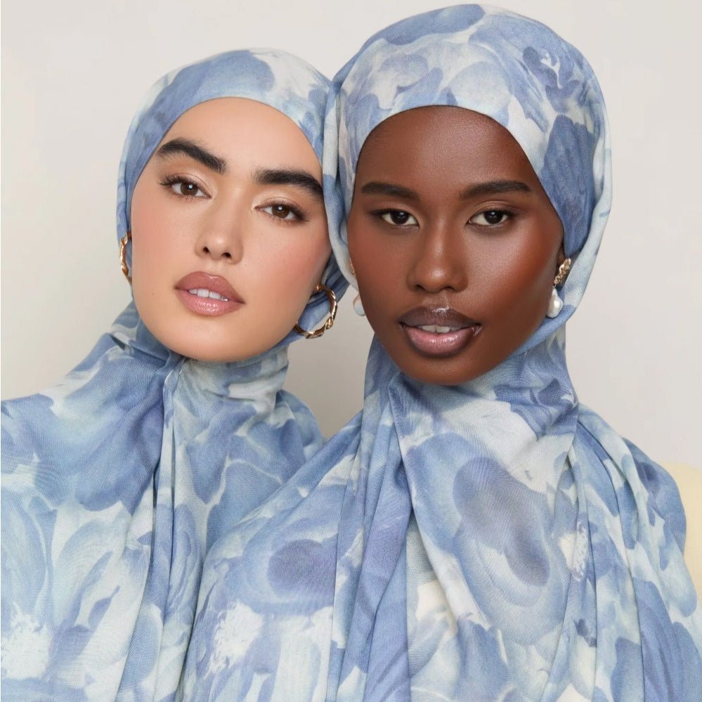 Hijab Blossom Watercolor – Foulard polyvalent et doux (MH163)