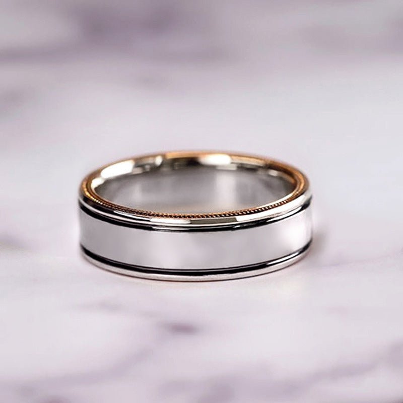 Bague de fiançailles de luxe MAC175 en zircon étincelant, or rose