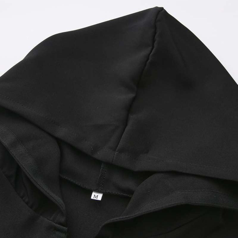 Robe Thobe Musulmane Modeste Longue à Capuche Noire Premium pour Homme (MT029)