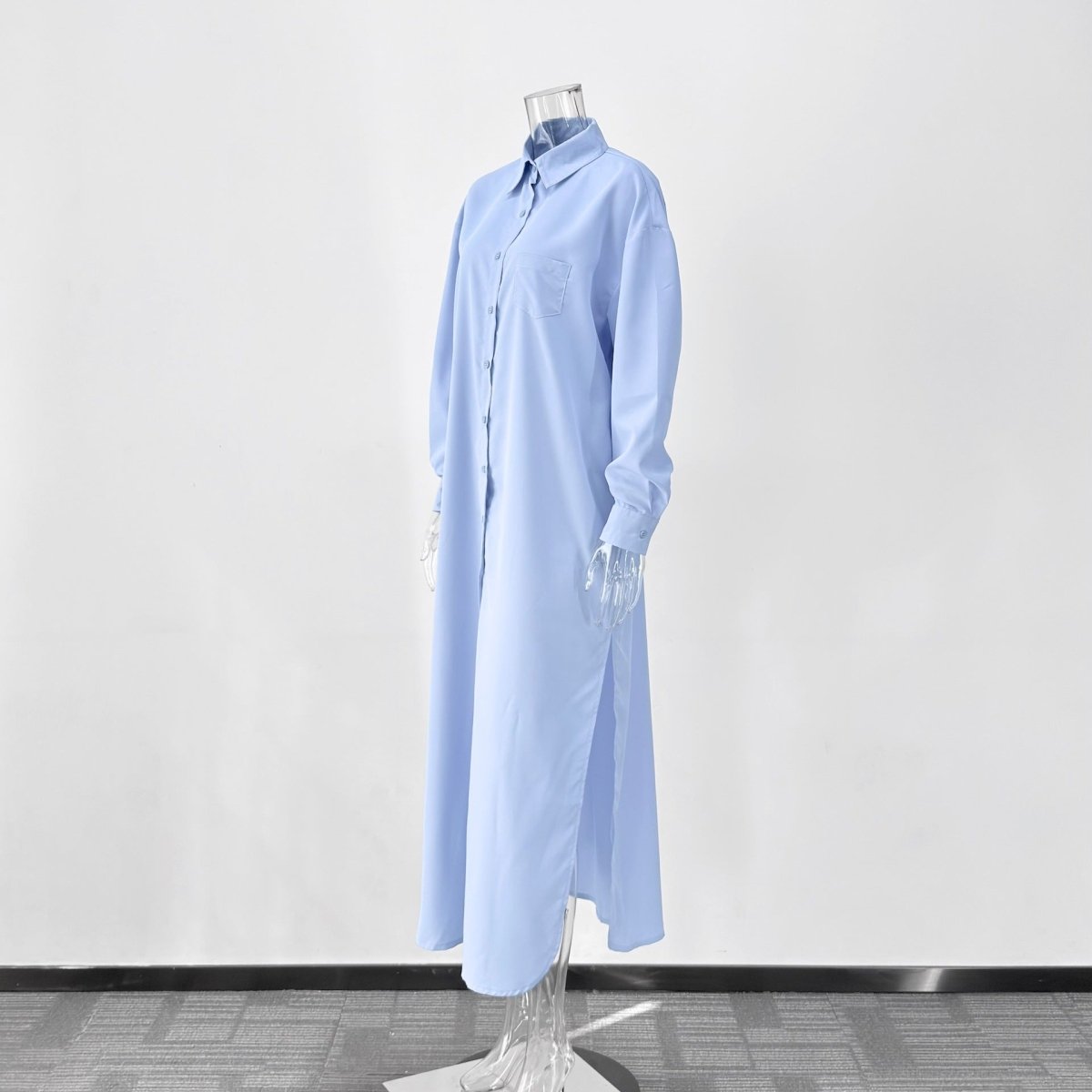 Robe-chemise oversize avec fentes latérales (MS332)