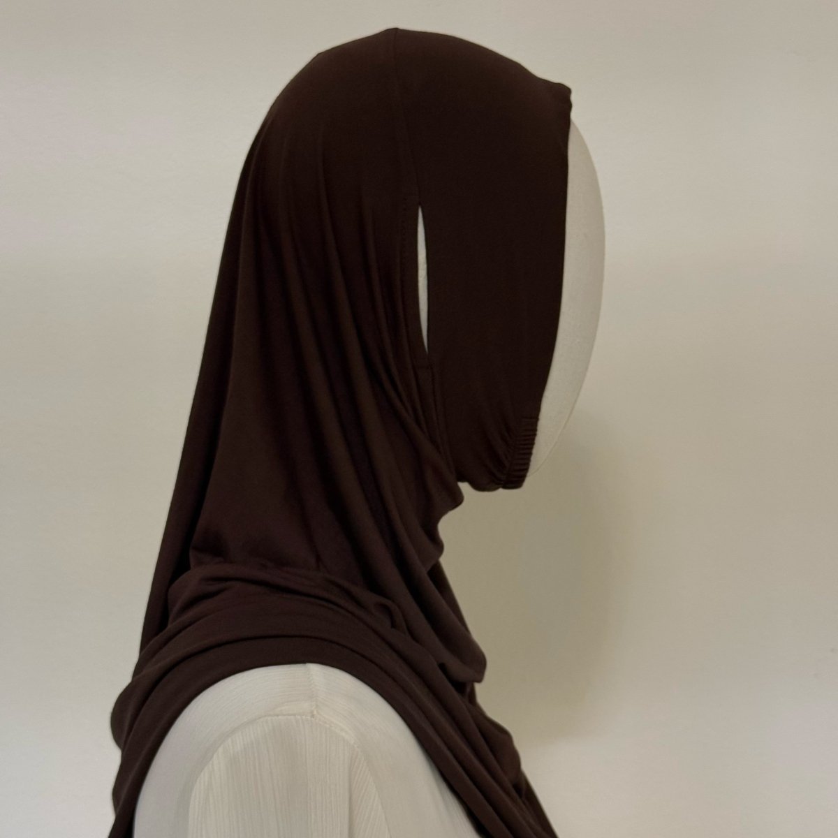 Stretch-Fit Instant Hijab — Coton Modal, Compatible avec Écouteurs (MH224)