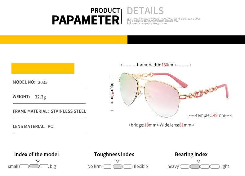 MAC140 Lunettes de soleil tendance en métal