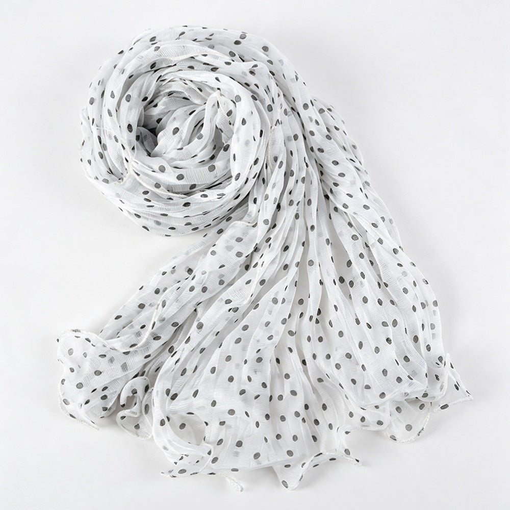 Foulard Hijab Shimmer Froissé à Pois (MH249)