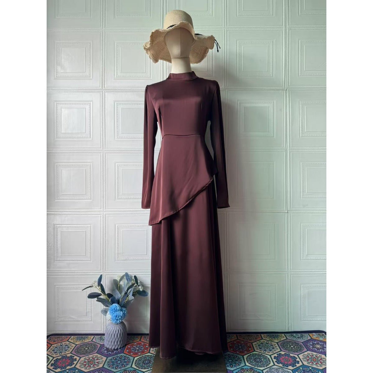 Robe Abaya Maxi Exotique à Manches Longues (MA216)