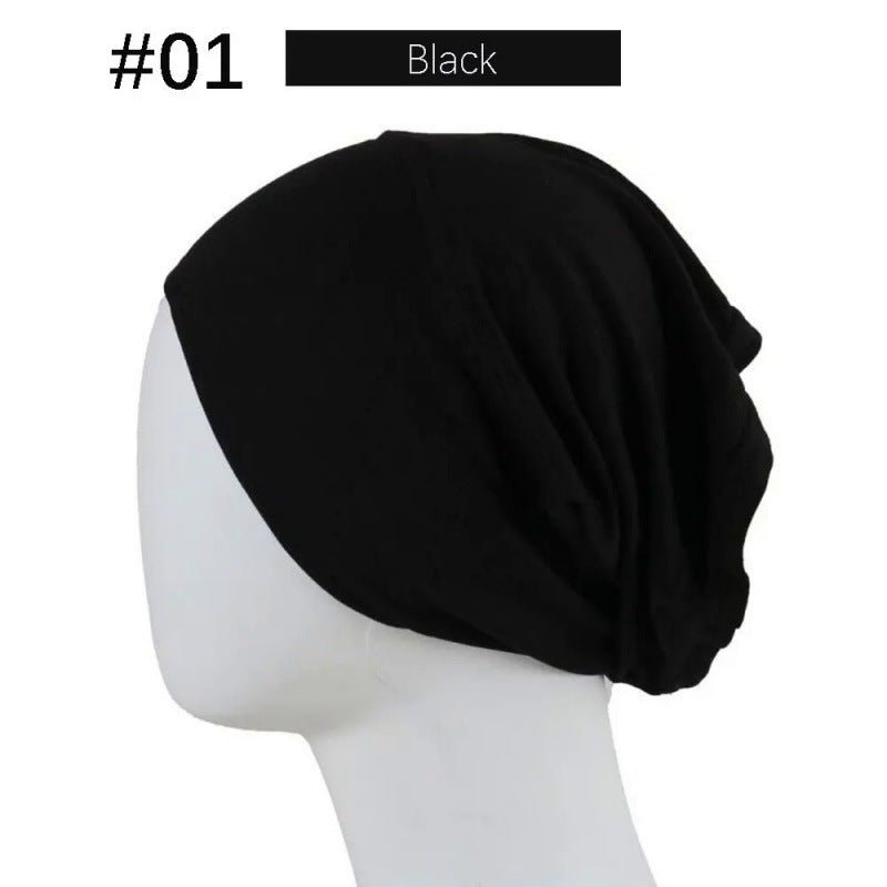 Bonnet Hijab en Coton Mercerisé | Bonnet Tube Extensible (MH198)