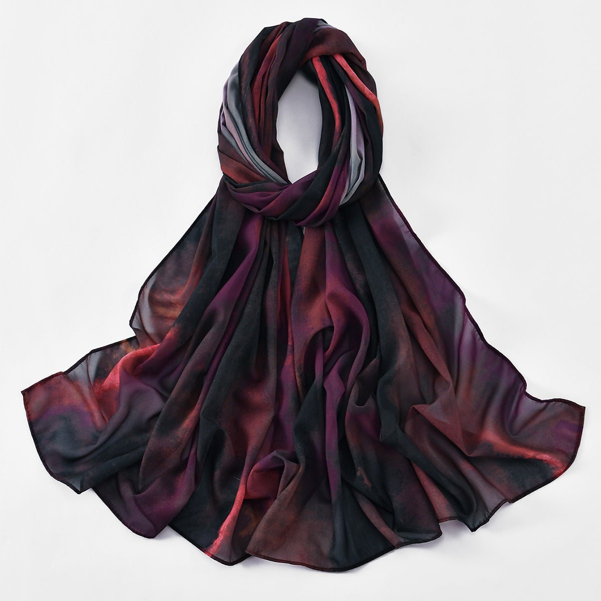 Hijab Imprimé Éthéré Aquarelle Artistique (MH176)