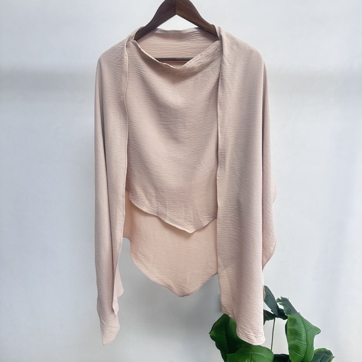 Hijab Châle Fashion à Simple Épaisseur avec Écharpe (MH082)