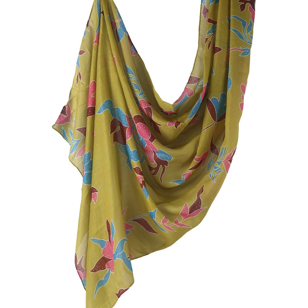 Écharpe Hijab Imprimée en Poly-Coton (MH214)