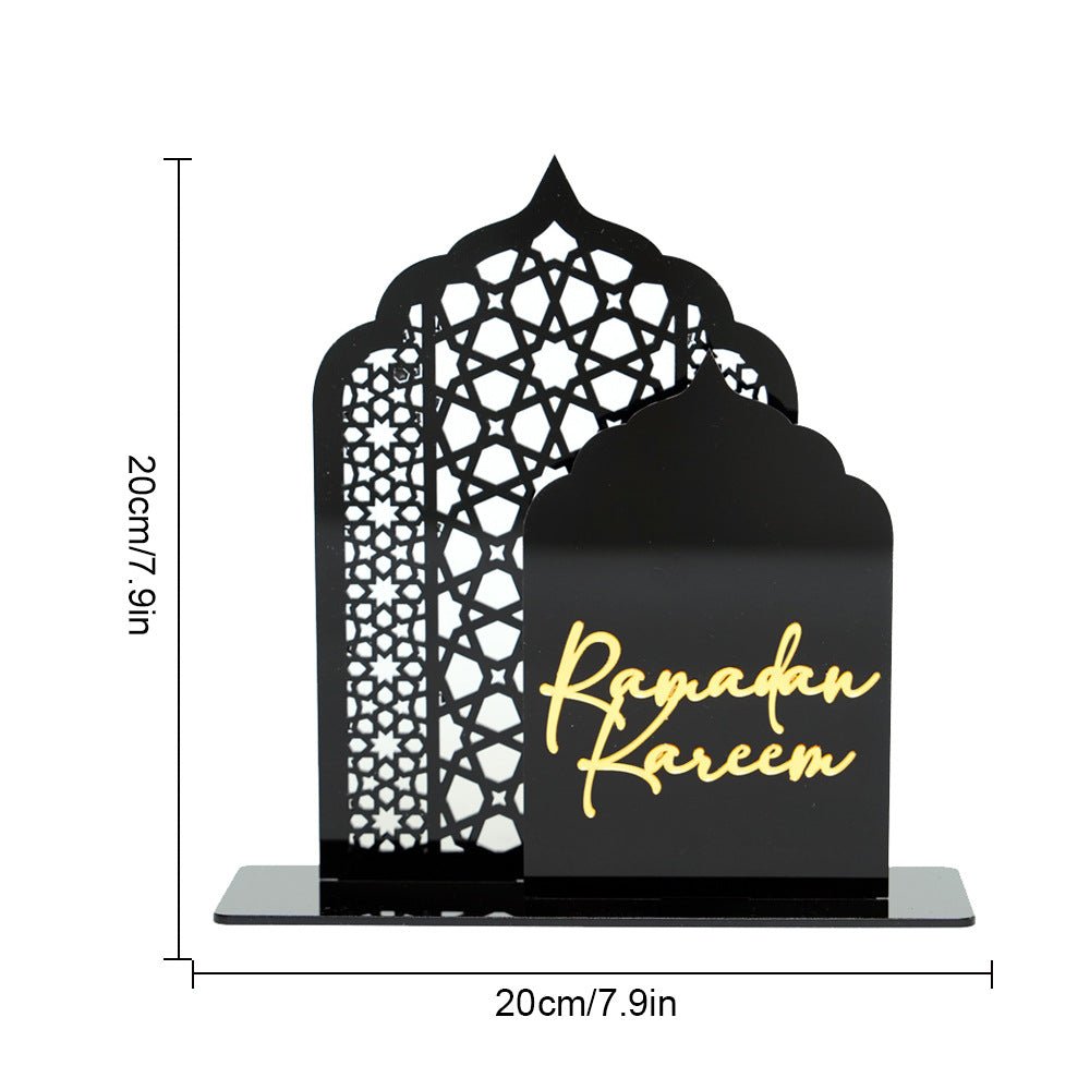 Décoration de Table en Acrylique à Motif Islamique Ajouré (MAC404)