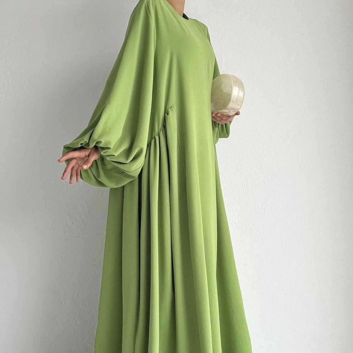 Abaya à manches ballon bouffantes Simple Puff (MA066)