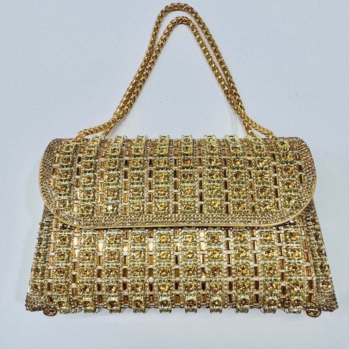Sac pochette de soirée premium en strass cristal (MAC427)