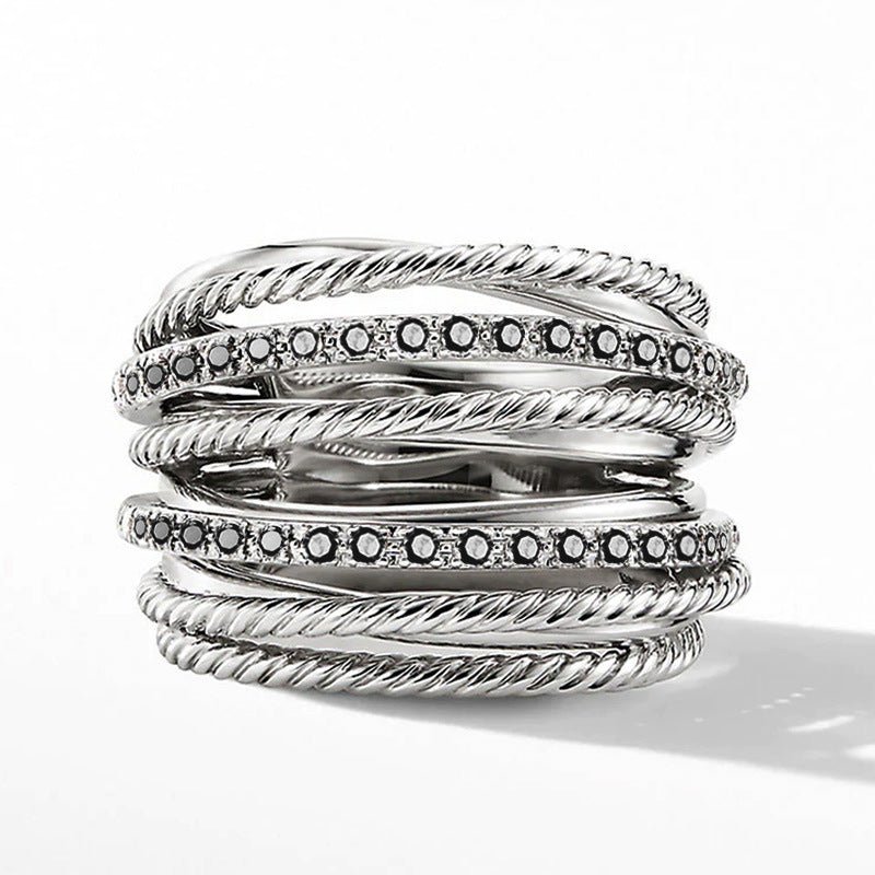 Bague croisée en zircone (MAC192)