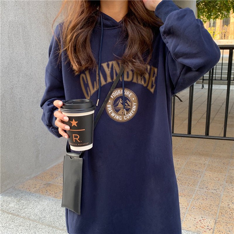Sweat à capuche long, coupe ample et slim (MS074)