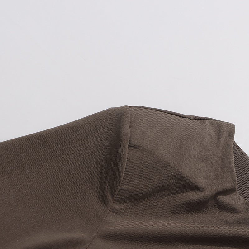 Robe froncée avec taille échancrée tressée (MS345)