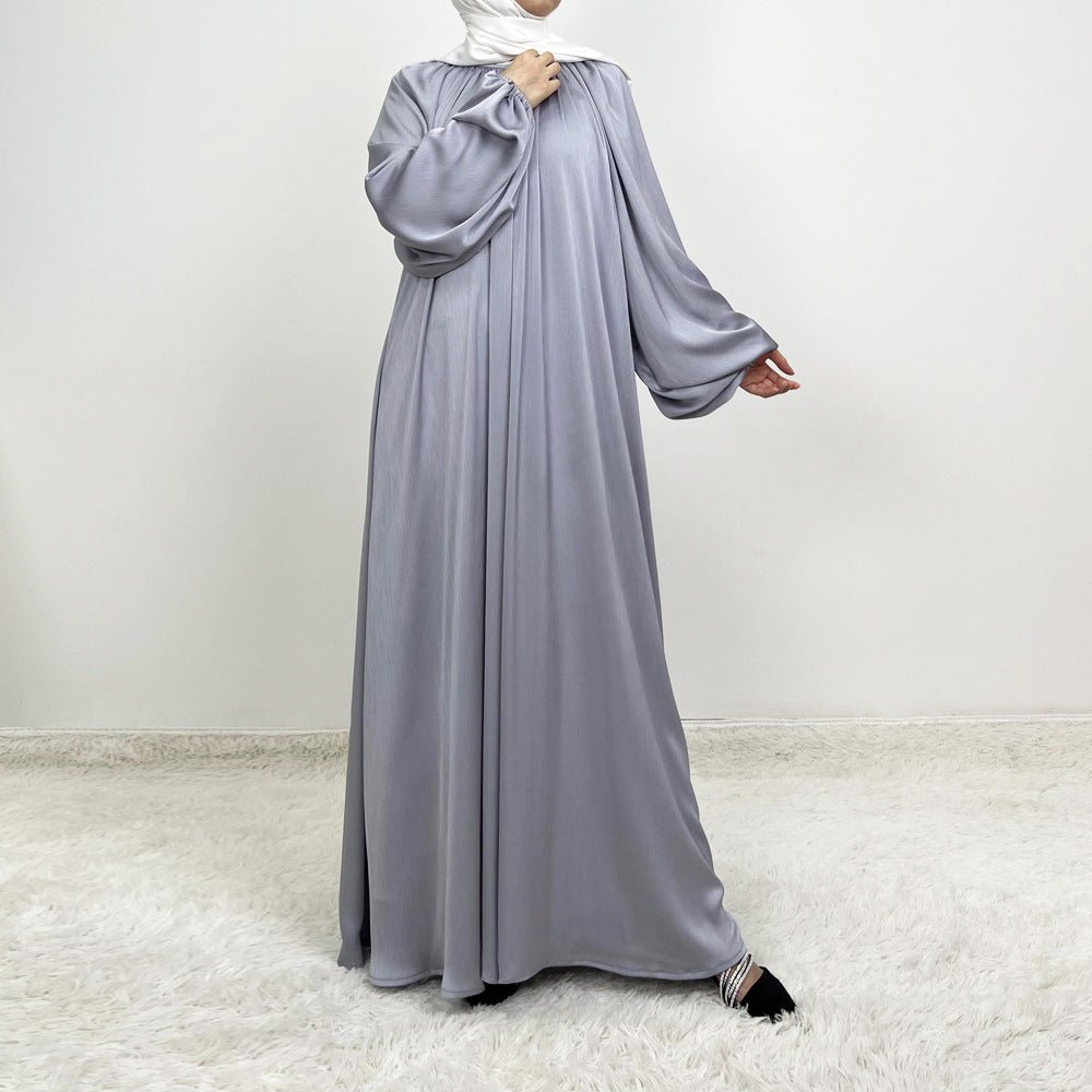 Abaya Luxueuse à Manches Lanterne et Coupe Ample (MA168)