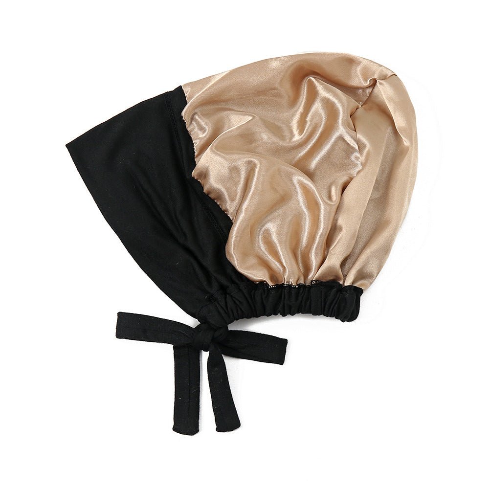 Sous-bonnet léger double épaisseur doublé satin pour hijab - Confortable et respirant (MH023)