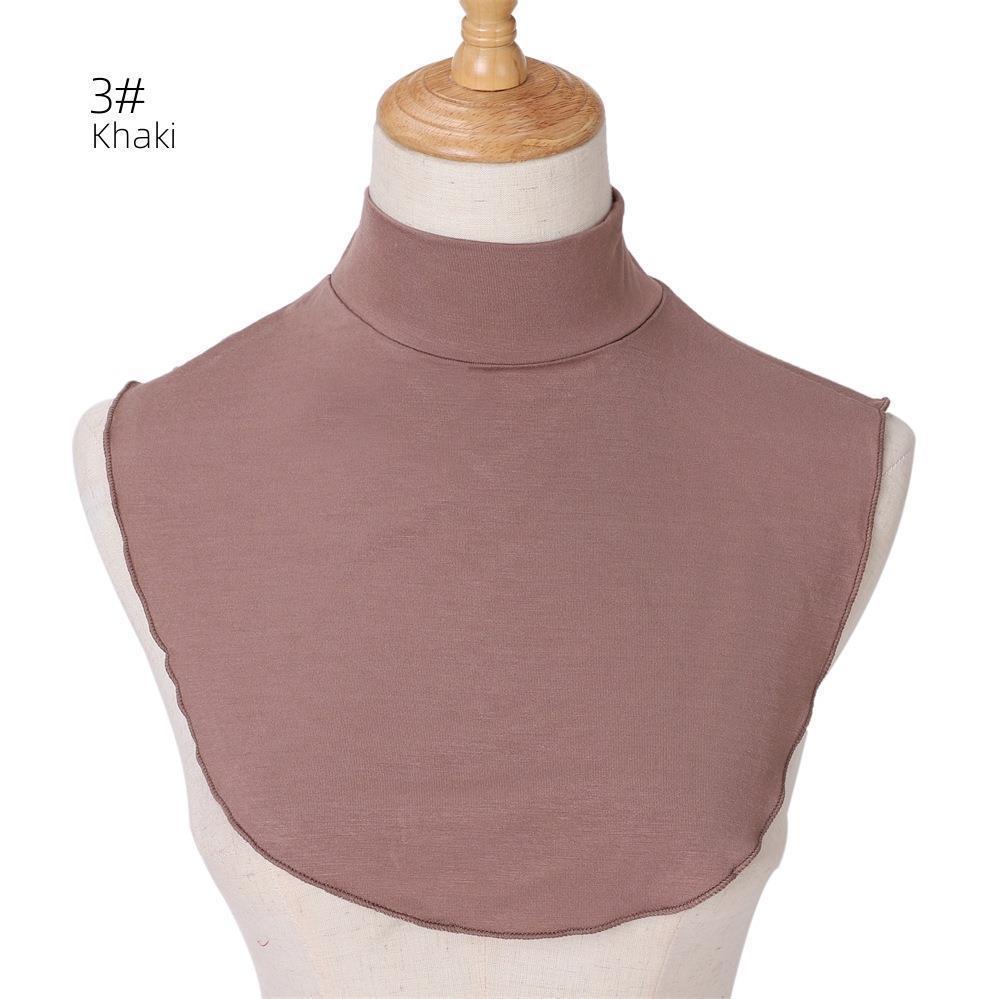 Faux col en coton uni pour rehausser une tenue (MAC144)