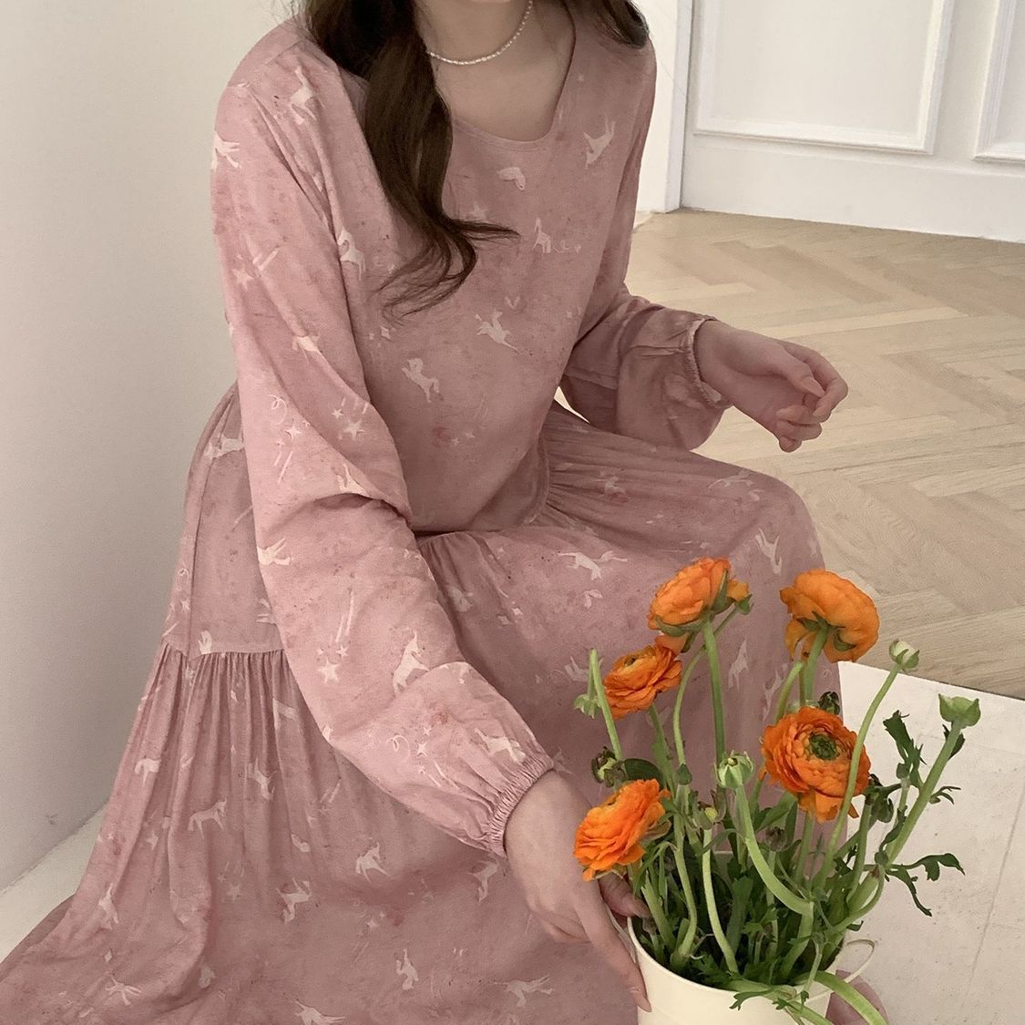 Robe Maxi Imprimé Floral (MS425)