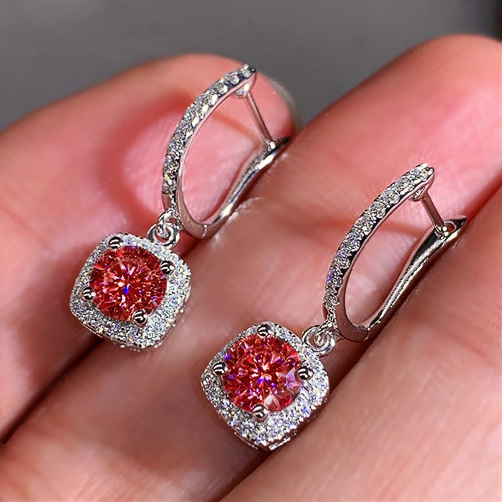 Boucles d'oreilles polyvalentes en zircone micro-pavée (MAC191)