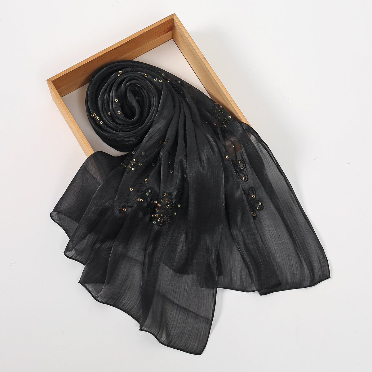 Foulard Hijab Pailletté Brillant Brodé (MH248)