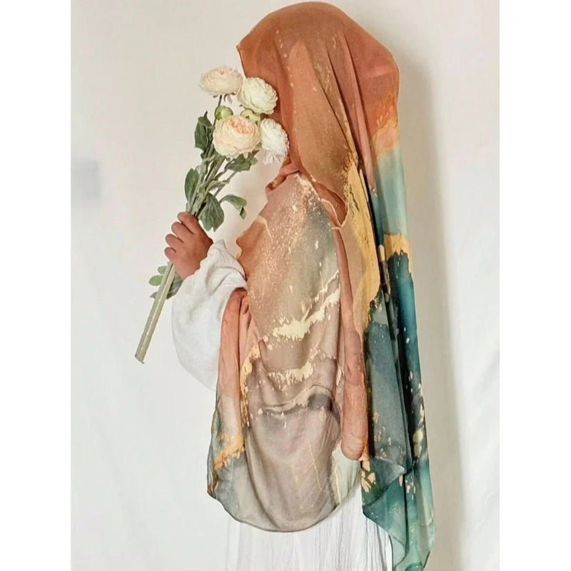 Hijab Marbré Aquarelle Bohémien (MH124)