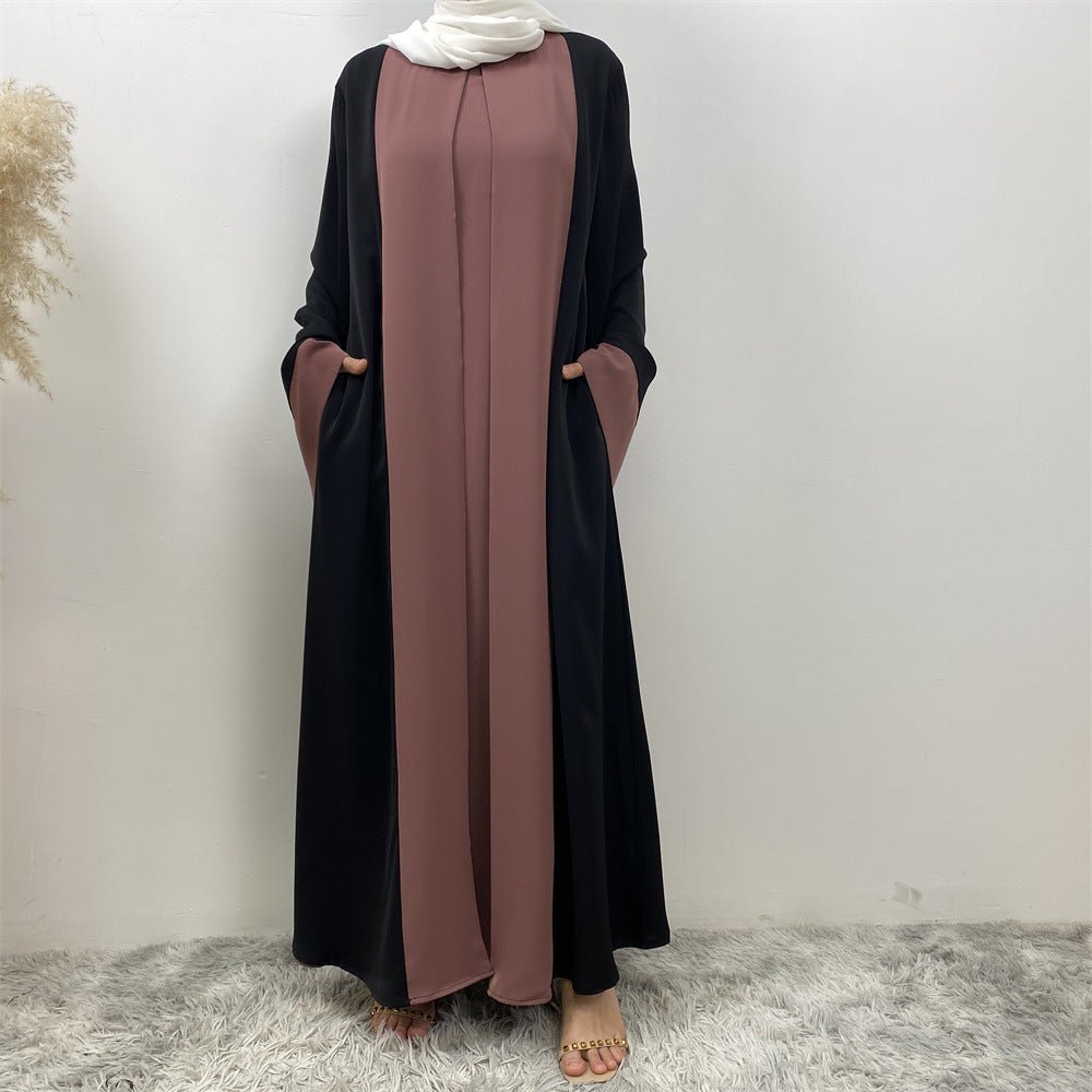 Abaya Patchwork Élégante (MA084)