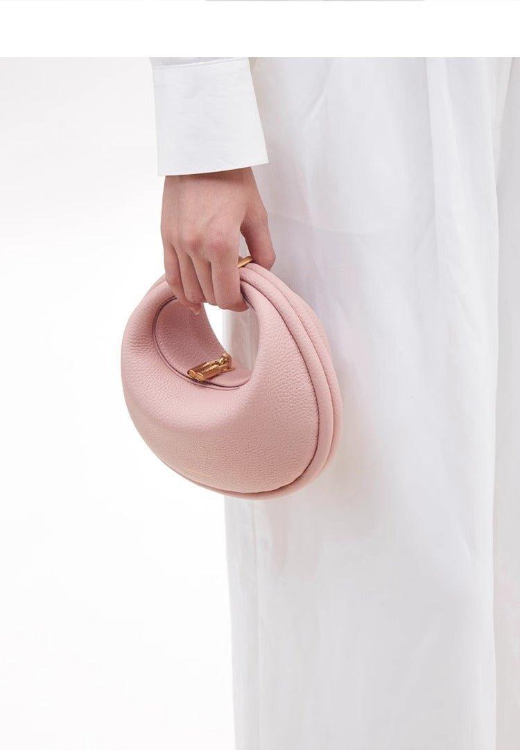Sac Lune en cuir véritable, tendance et polyvalent (MAC069)