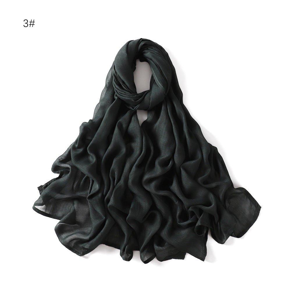 MH054 Hijab Rayon uni à large bord