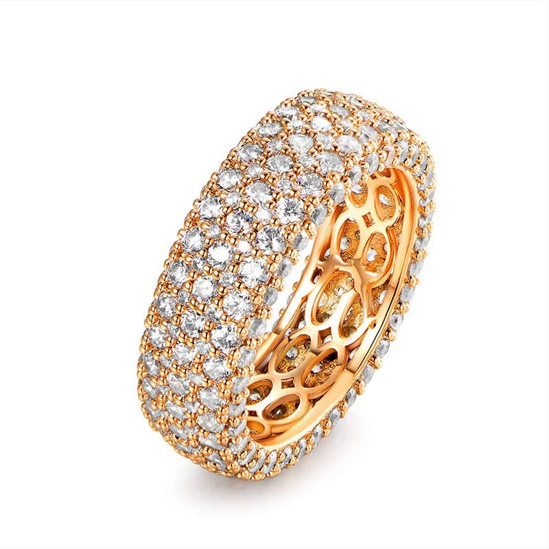 Bague MAC164 Multicouche Haut de Gamme Ultra-Scintillante Sertie de Diamants