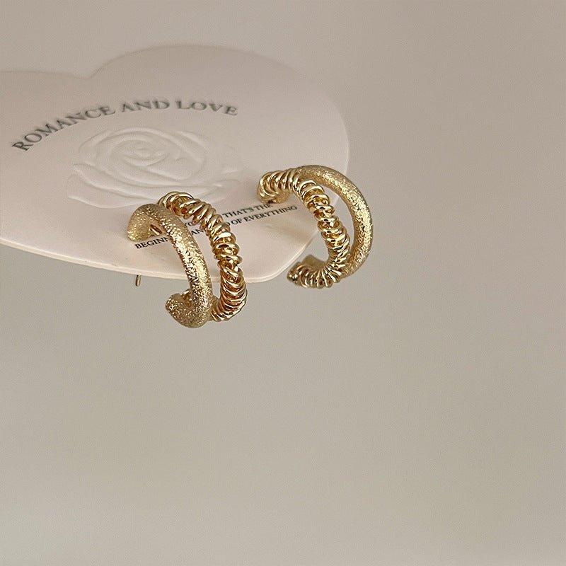 Boucles d'oreilles MAC096 en argent sterling 925, style français haut de gamme