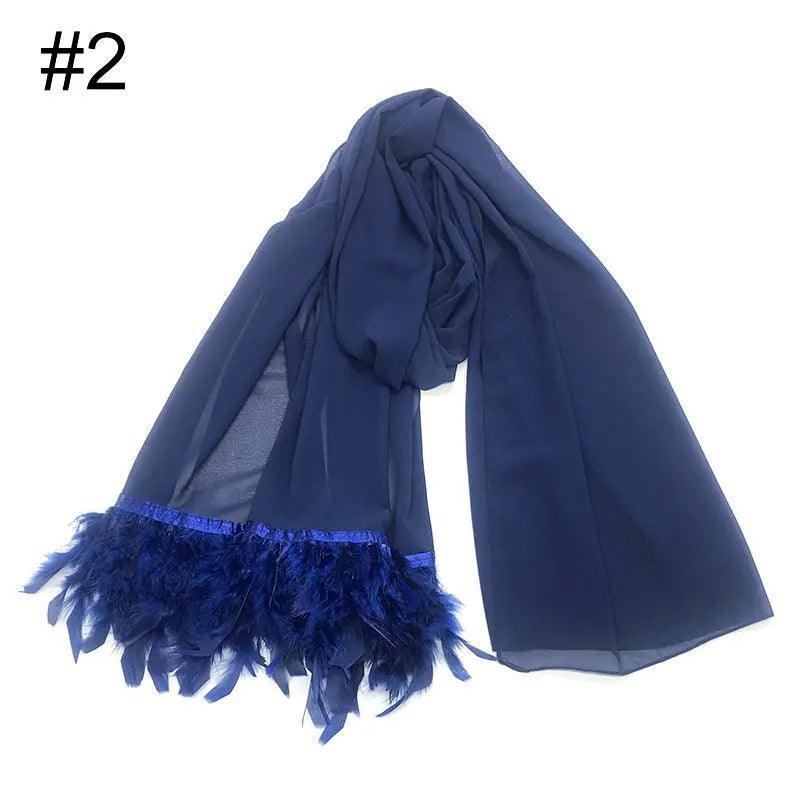 Foulards en Mousseline Foulard Plume Hijab (MH039)