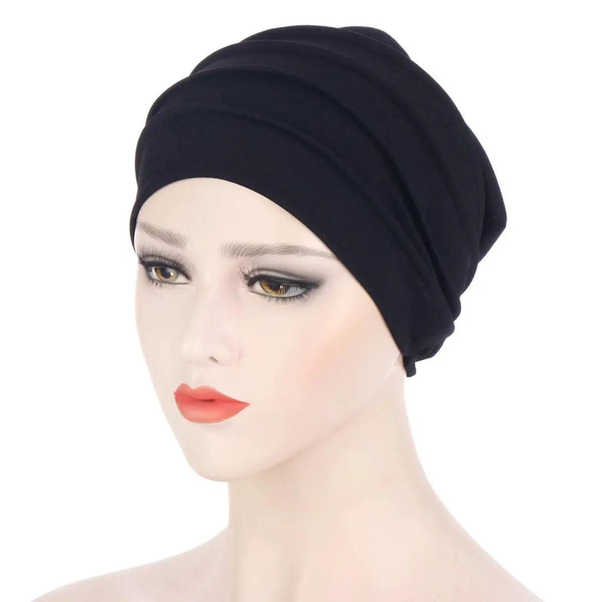 Foulard sous-hijab en coton slub uni (MH031)