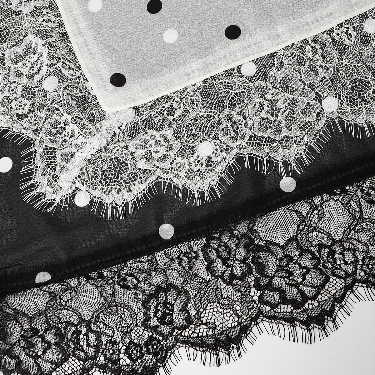 Foulard Hijab à Dentelle Pois (MH252)