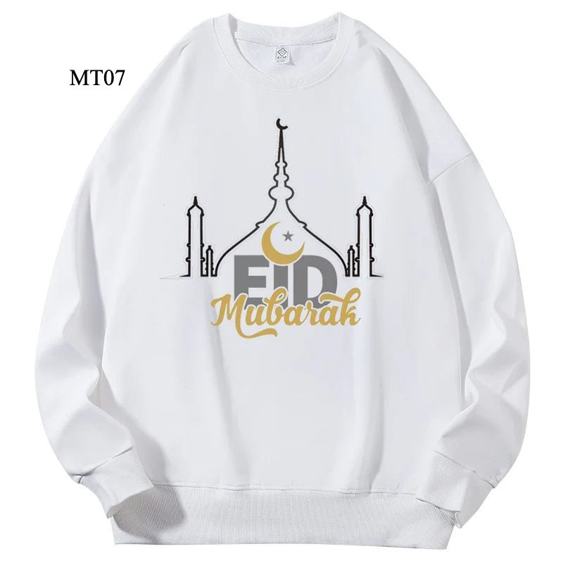 Sweatshirt Keffiyeh Ramadan Personnalisable pour Adultes – Design Sans Capuche, Haute Qualité (MTC003)
