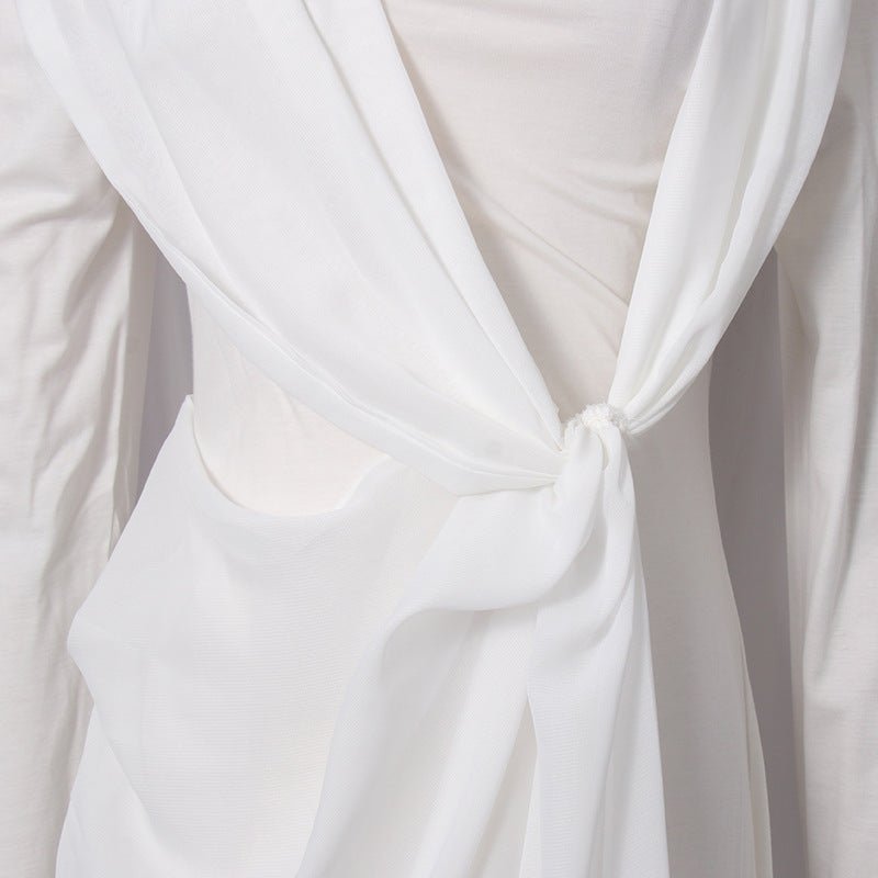 Robe Maxi Drapée Torsadée (MS364)