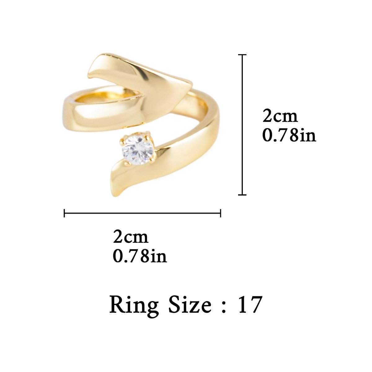 Bague Diamant Asymétrique Artisanale Glamour Audacieux pour des Moments d'Exception (MAC282)
