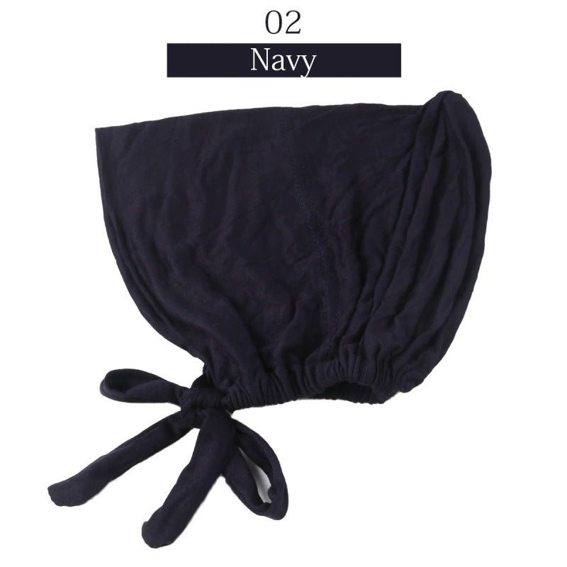 Sous-bonnet ajustable en coton stretch à nouer | Bonnet hijab (MH200)