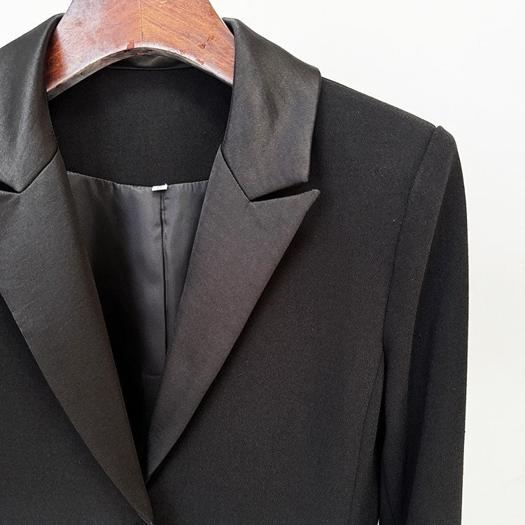 Robe de soirée blazer ornée de cristaux (MS300)