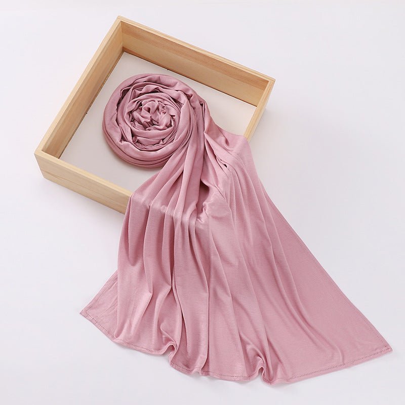 Hijab Premium Style Bohème en Coton Mercerisé Grand Format (MH114)