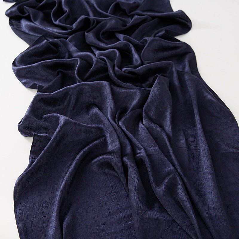 MH065 Satin Imitation Soie Froissé Brillant Écorce