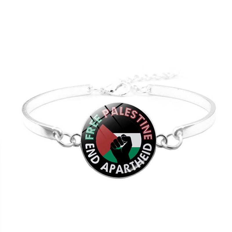 Bracelet Free Palestine | Bracelet Keffieh Drapeau Palestinien (MAC081)