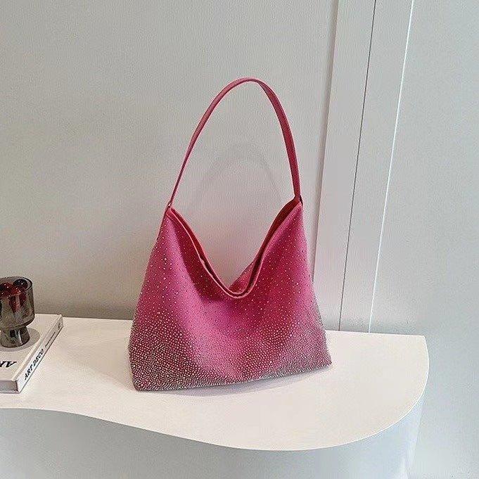 Sac fourre-tout MAC142 tendance à bandoulière orné de strass brillants